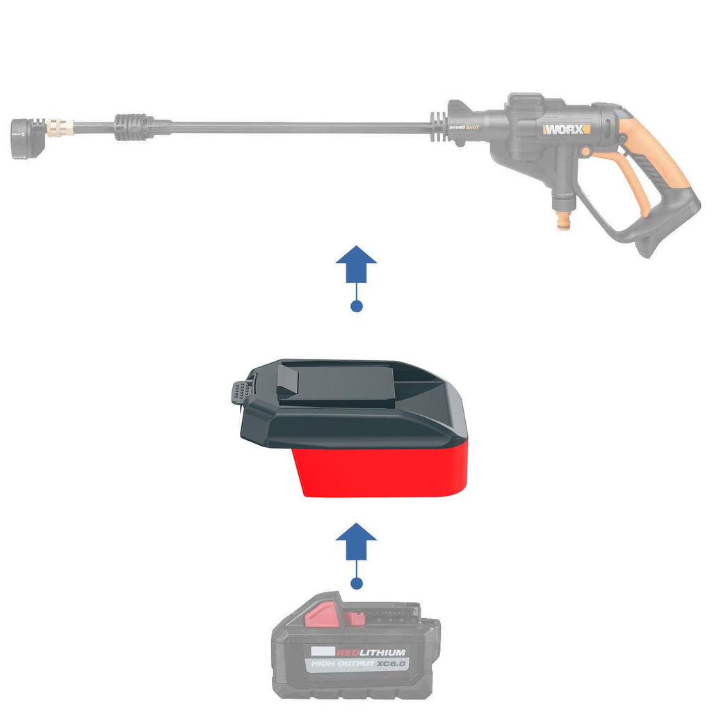 Milwaukee 18V to WORX 20V PowerShare (Orange) Battery Adapter-0