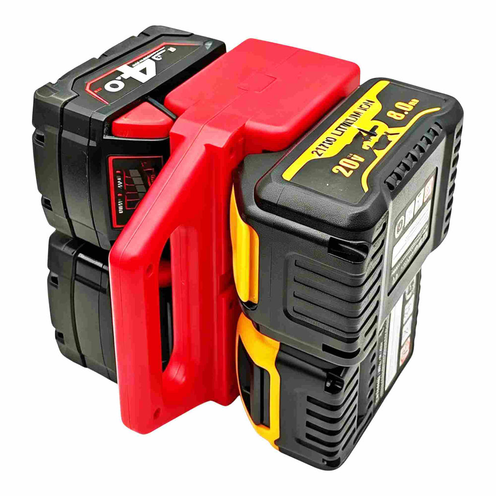 4-Bank Battery Holder & Carrier for Milwaukee M18 18V Batteries-2