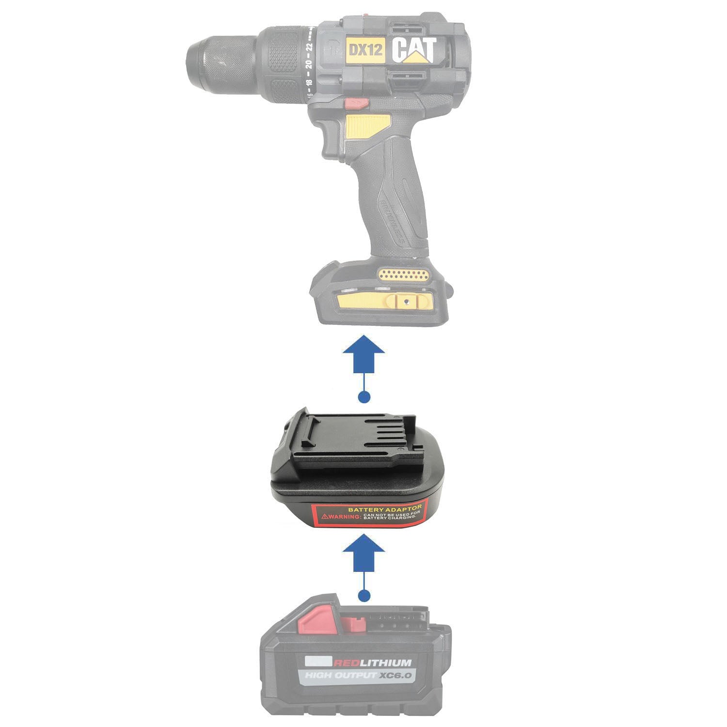 Milwaukee 18V to CAT 18V Battery Adapter-0
