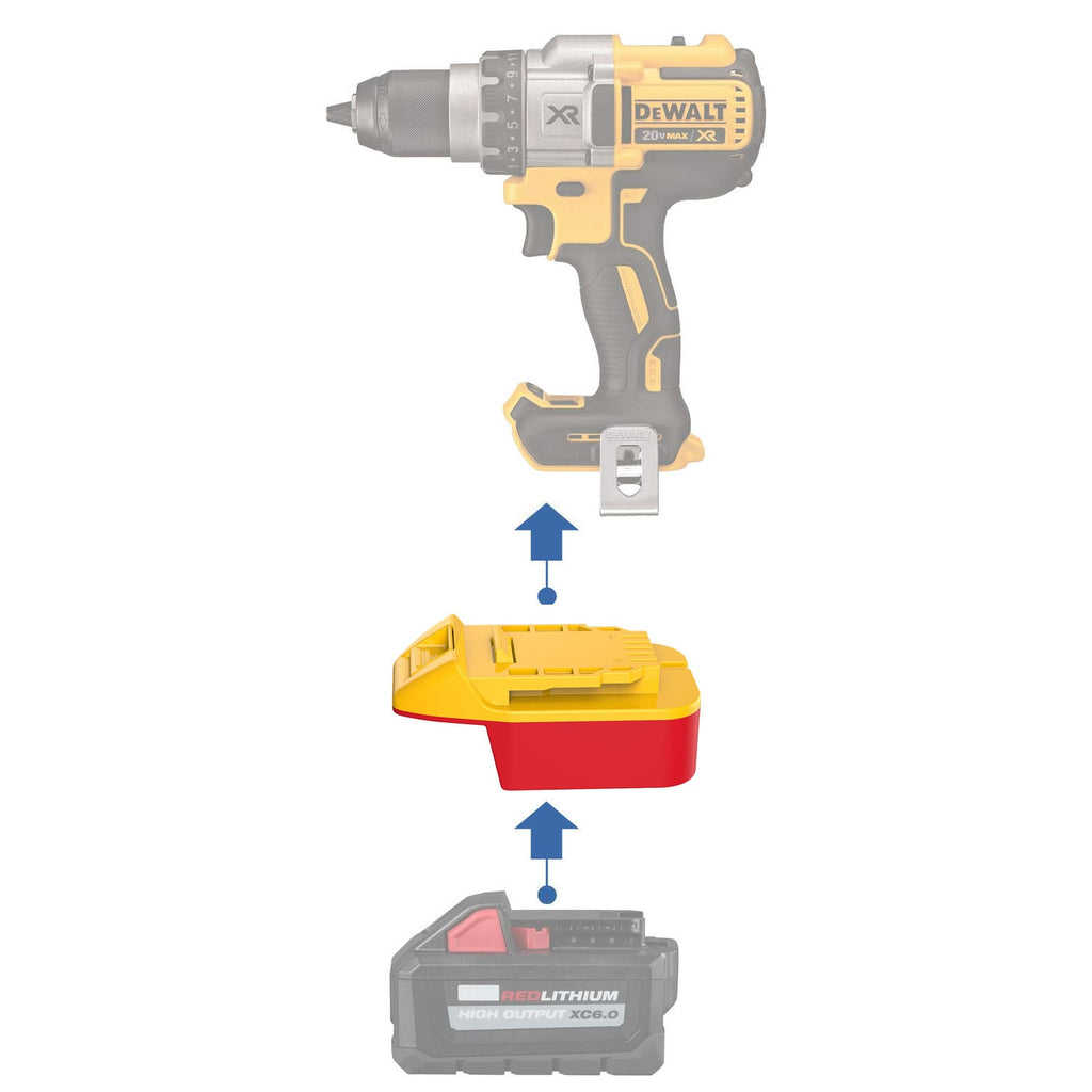 Milwaukee 18V to DeWalt 20V Battery Adapter-0