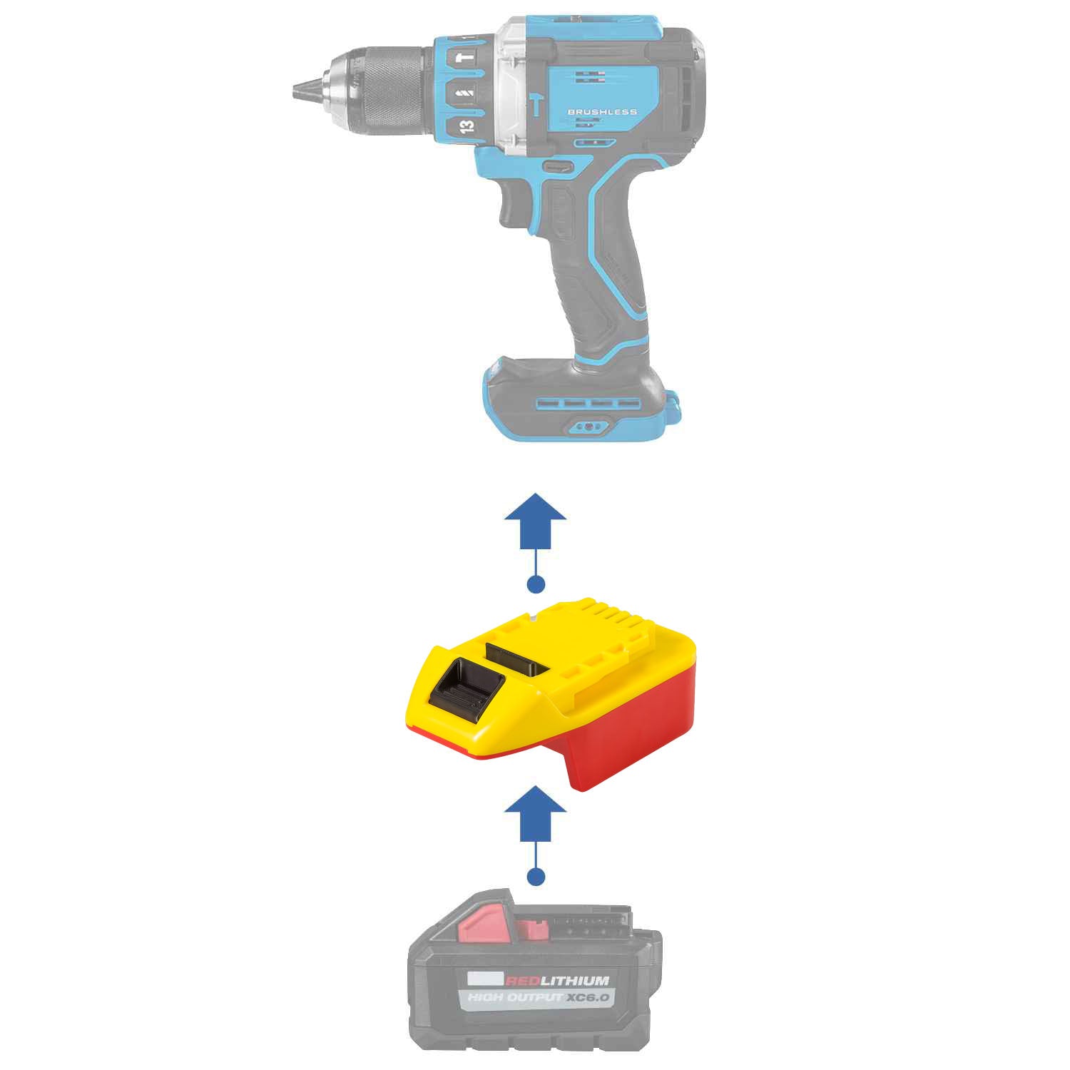 Milwaukee 18V to Hercules 20V Battery Adapter-0