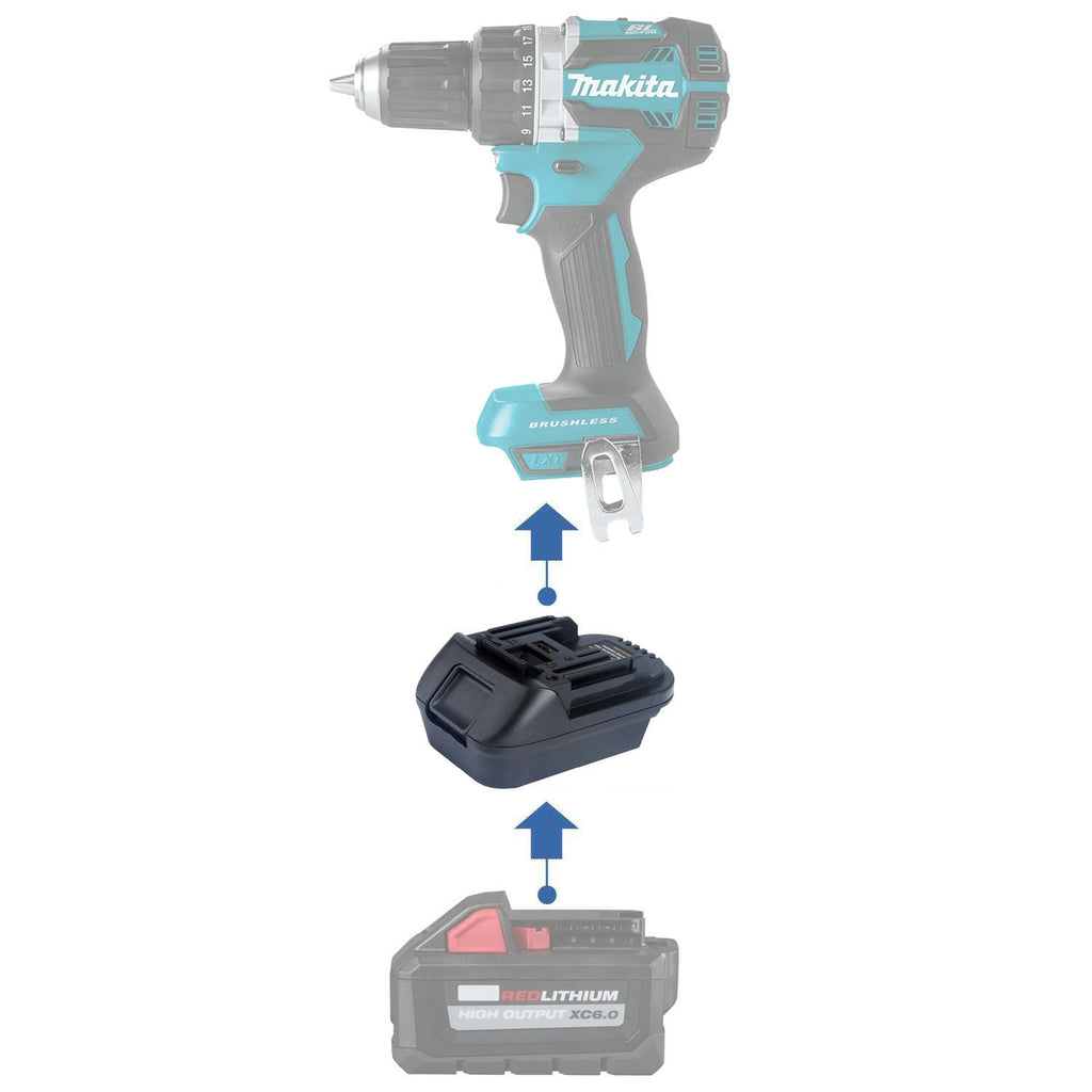 Milwaukee 18V to Makita 18V Battery Adapter-0