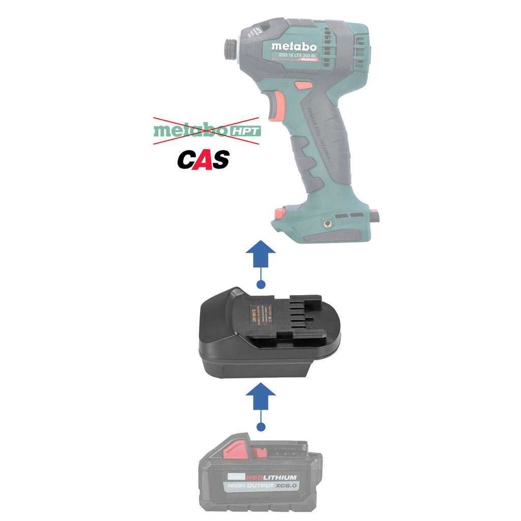 Milwaukee 18V to Metabo 18V CAS Battery Adapter-0