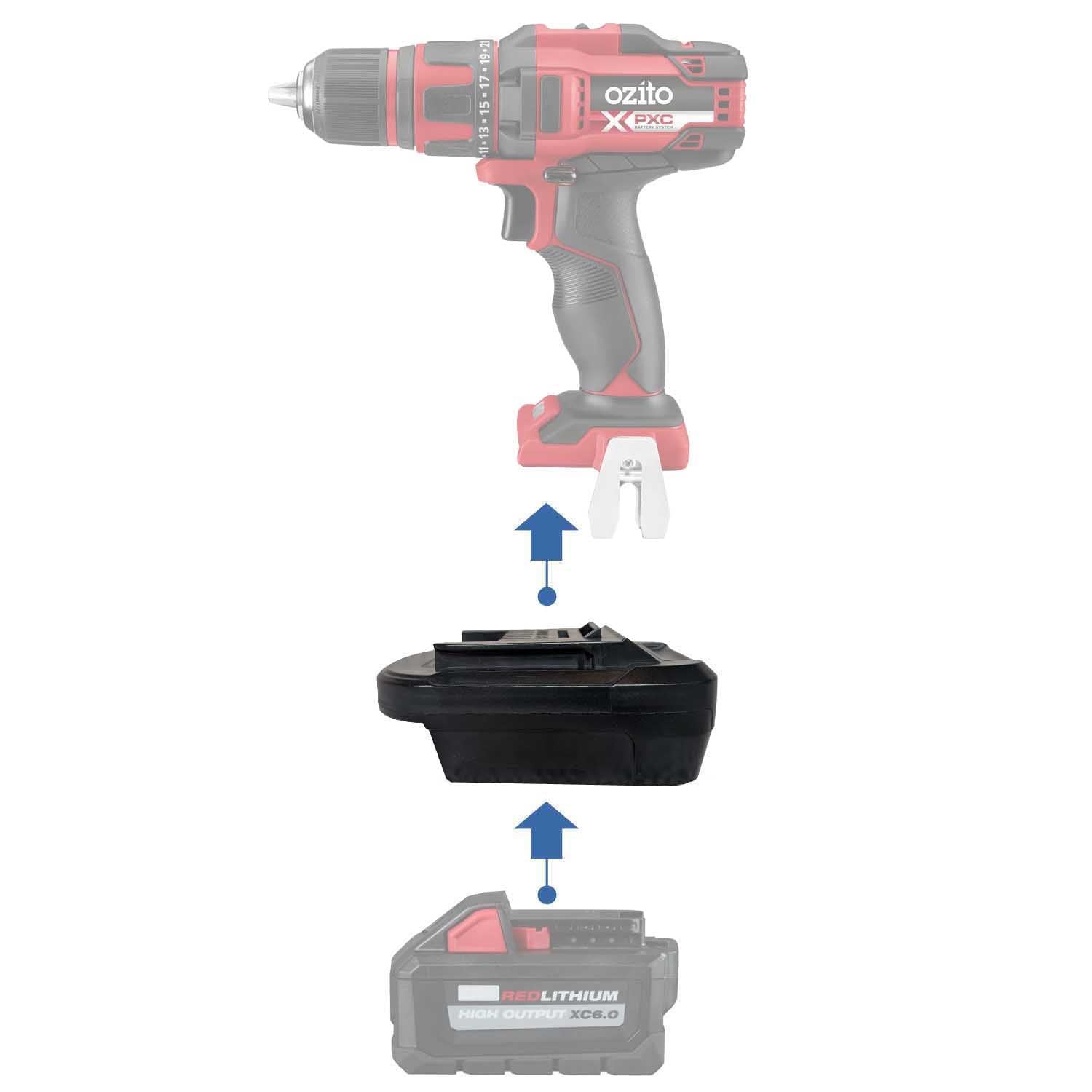 Milwaukee 18V to Ozito PXC 18V Battery Adapter-0
