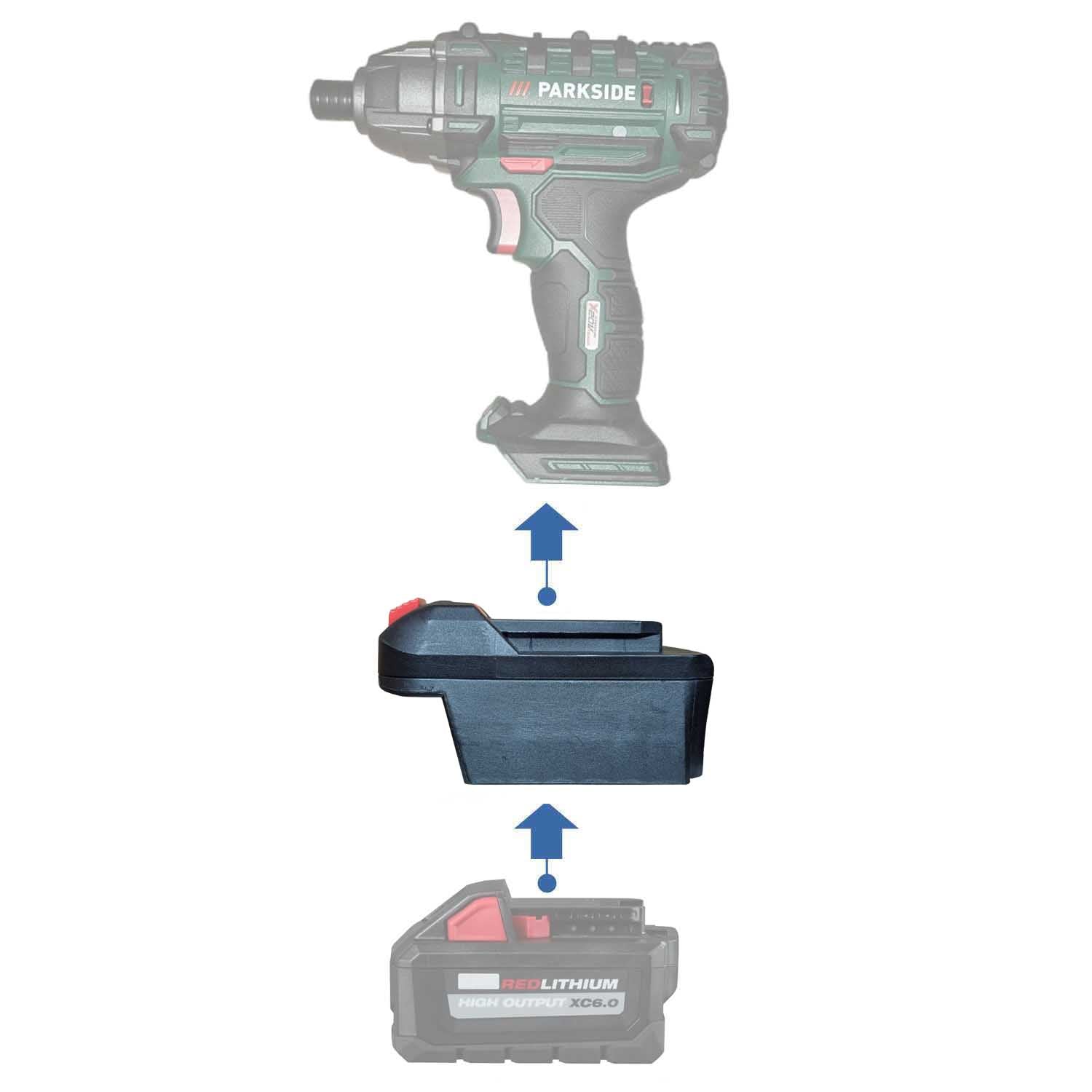 Milwaukee 18V to Parkside X20V Battery Adapter-0