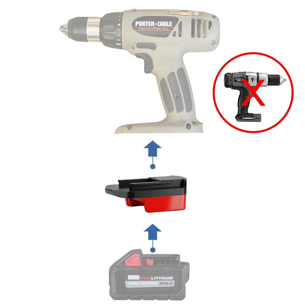 Milwaukee 18V to Porter Cable 19.2V Ni-Cd Battery Adapter-0