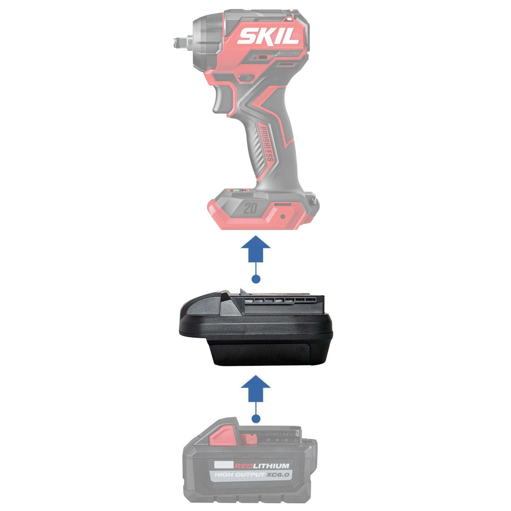 Milwaukee 18V to SKIL 20V Battery Adapter-0