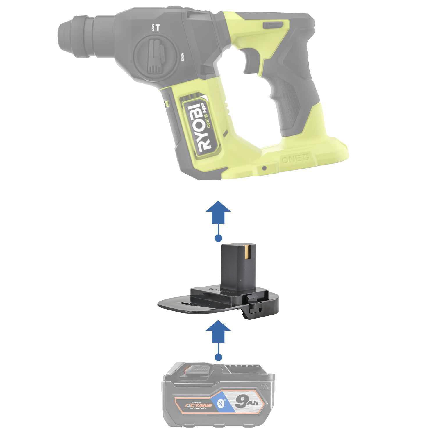 RIDGID 18V to Ryobi 18V Battery Adapter-0