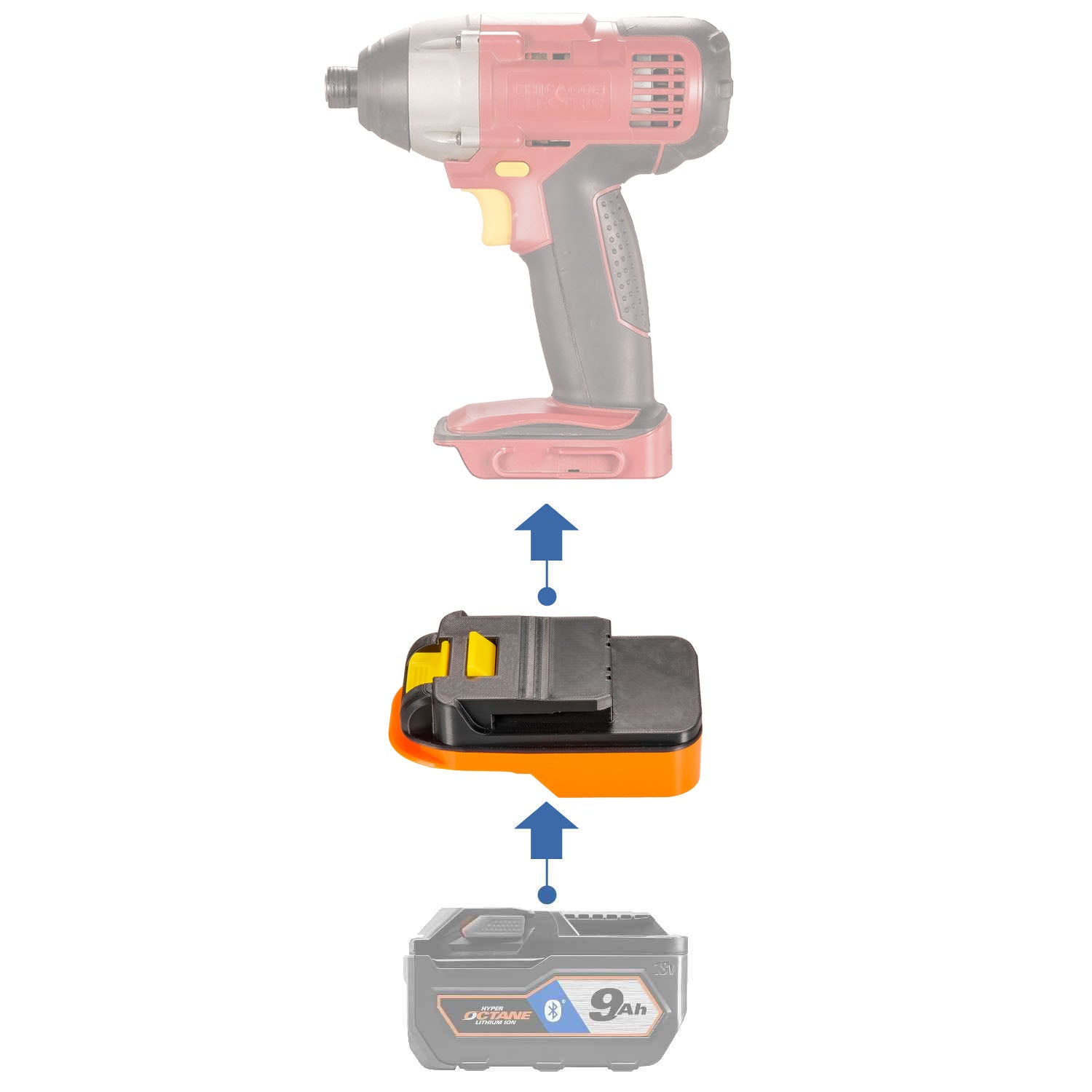 RIDGID 18V to Chicago Electric 18V Battery Adapter-0