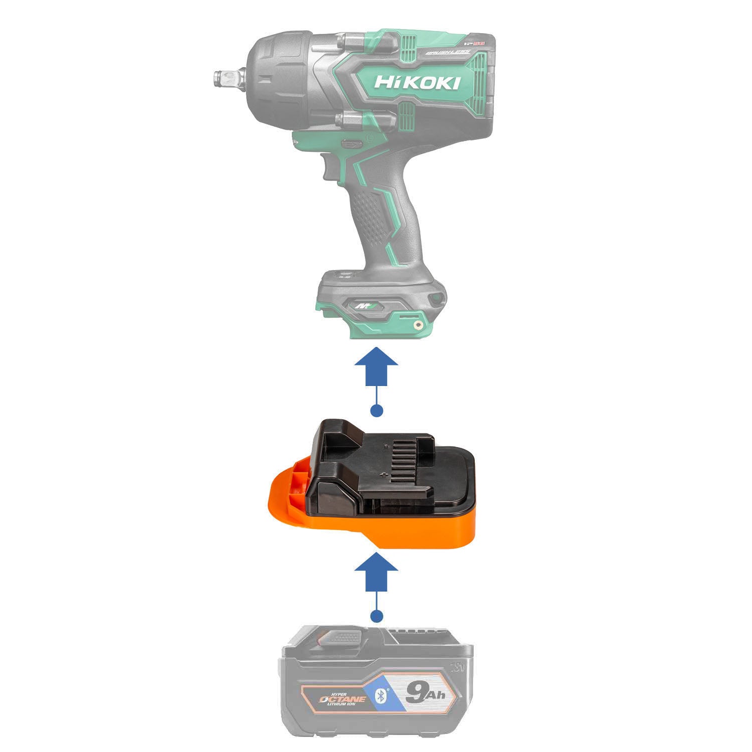 RIDGID 18V to Hikoki 18V Battery Adapter-0