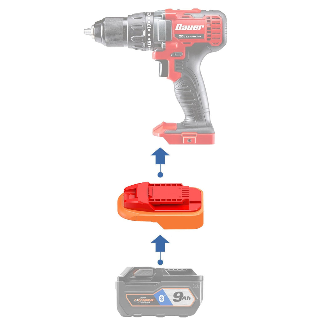 RIDGID 18V to Bauer 20V Battery Adapter-0