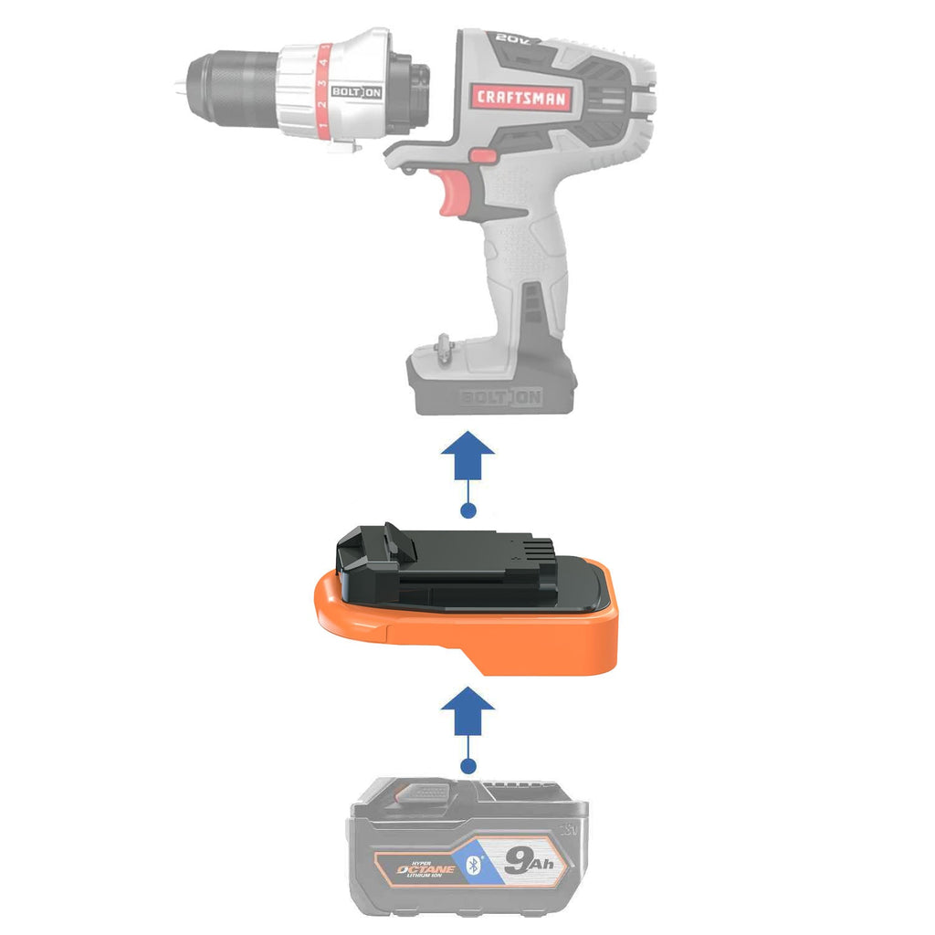 RIDGID 18V to Craftsman Bolt-On 20V Battery Adapter-0