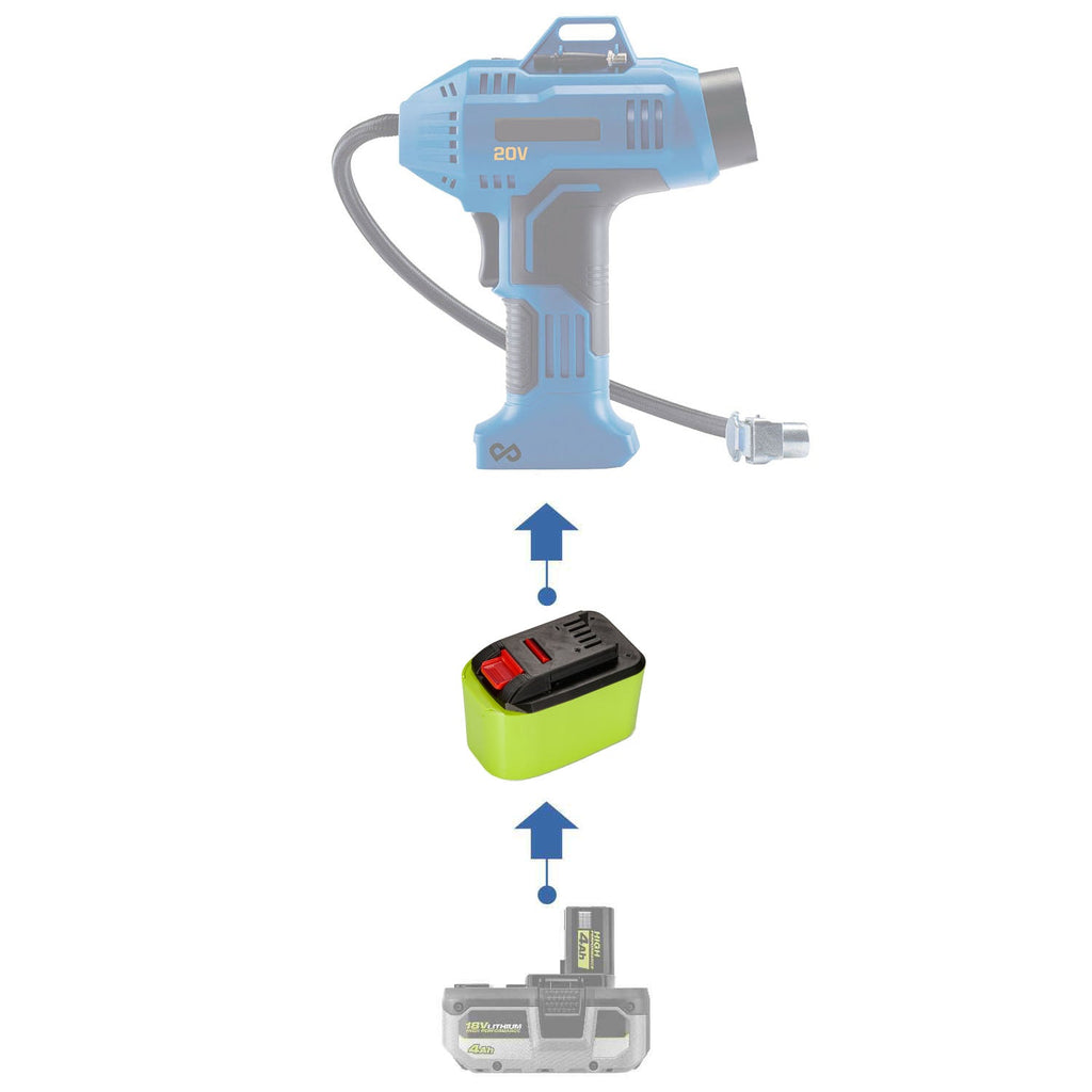 Ryobi 18V to Mastercraft 20V (Blue) Battery Adapter-0