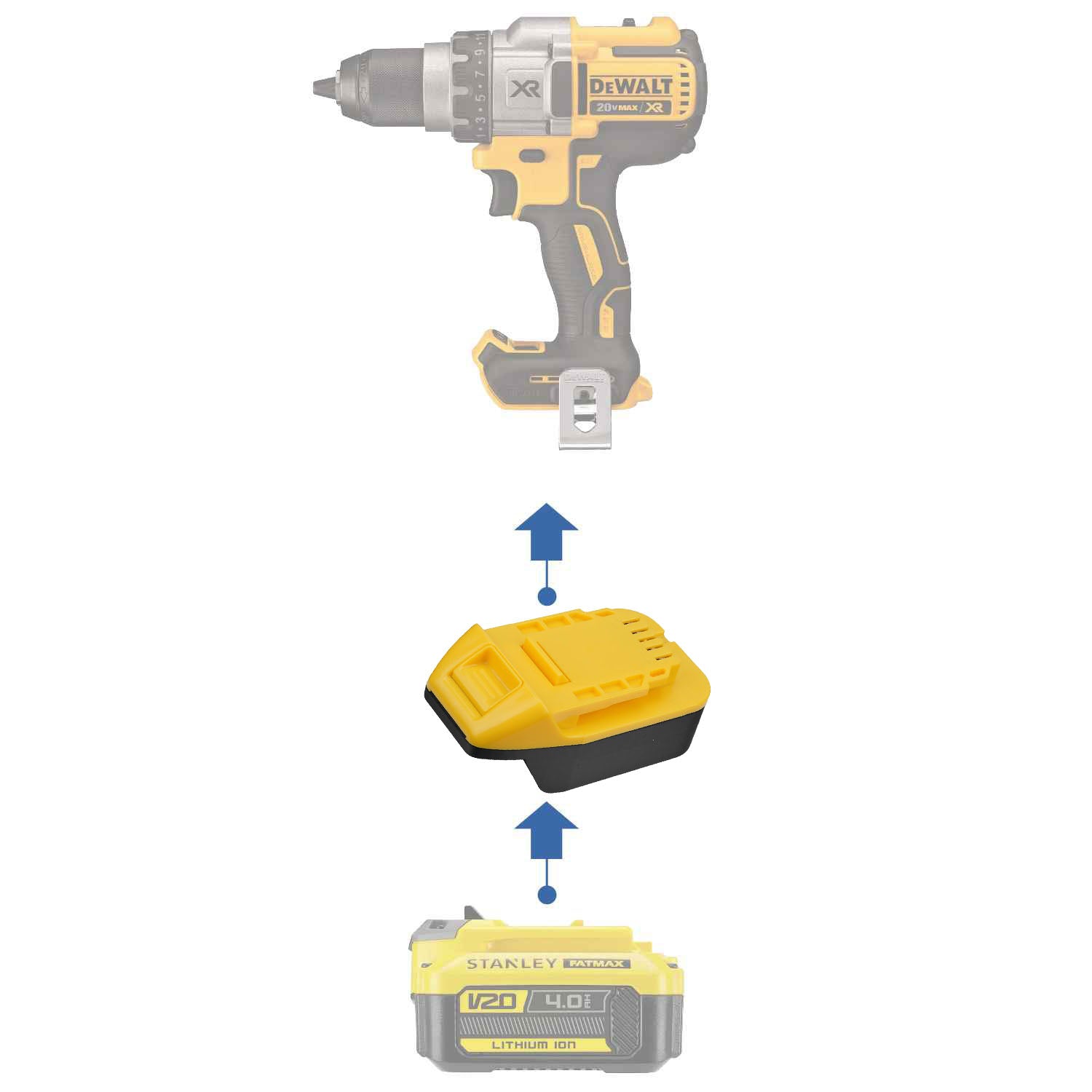 Stanley V20 to DeWalt 20V Battery Adapter-0