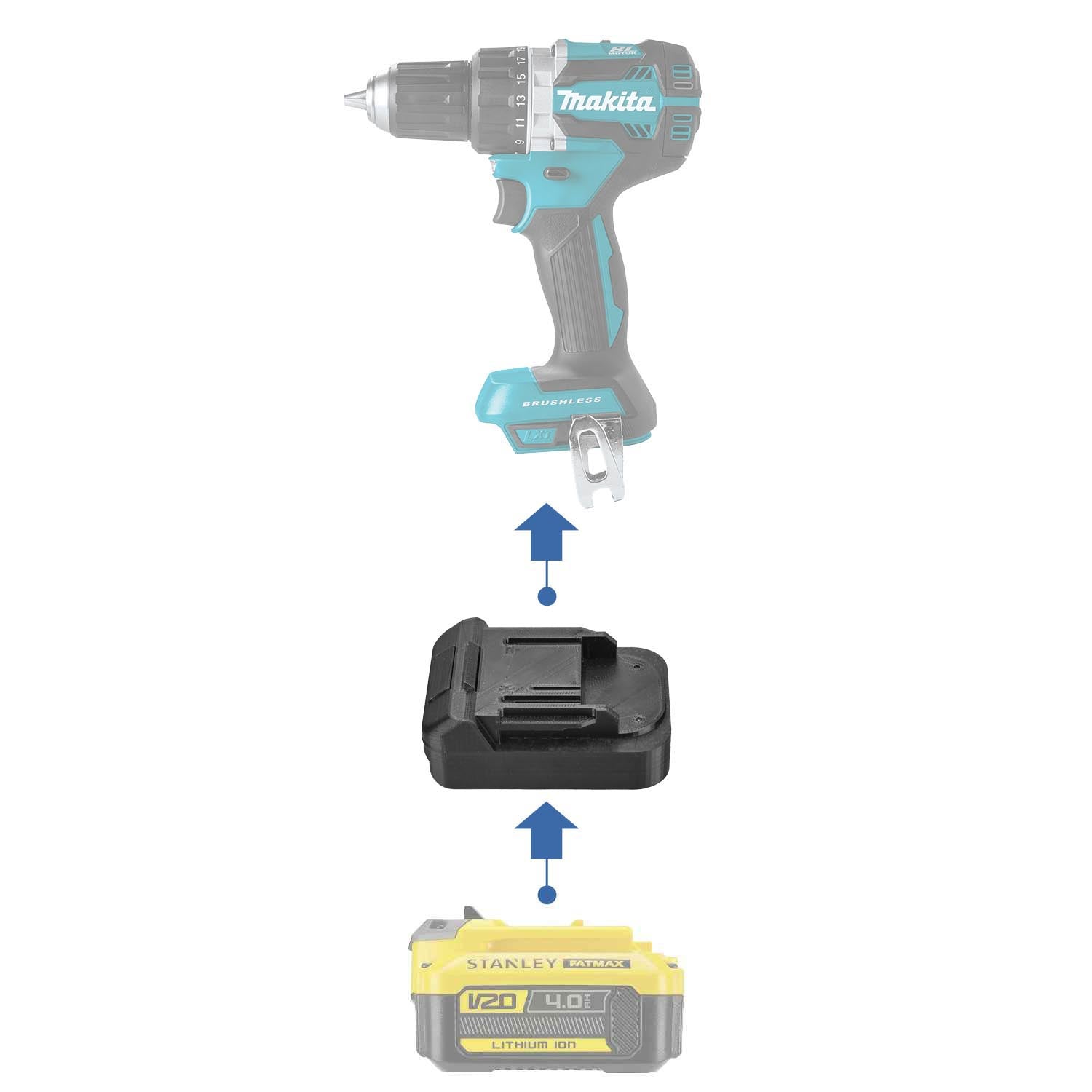 Stanley V20 to Makita 18V Battery Adapter-0