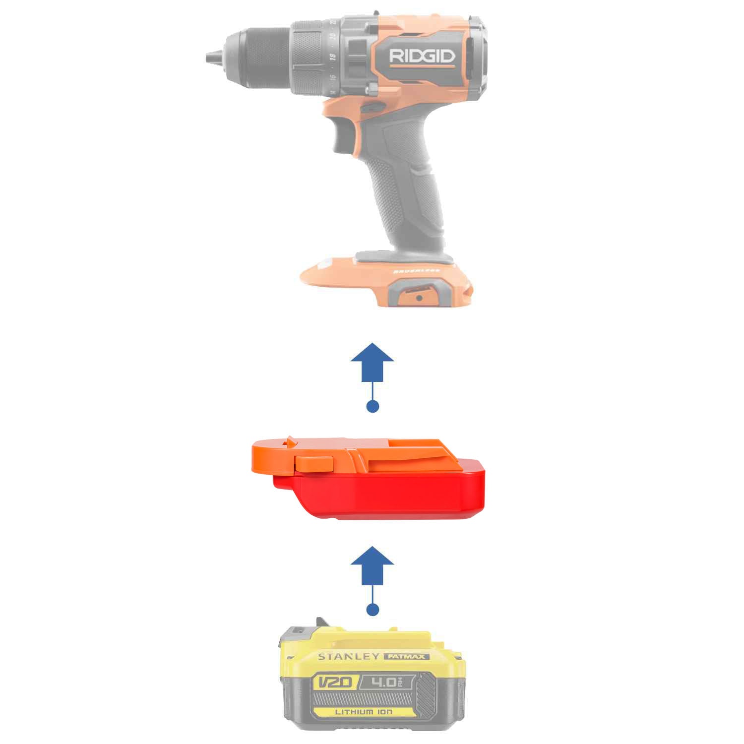 Stanley V20 to RIDGID 18V Battery Adapter-0