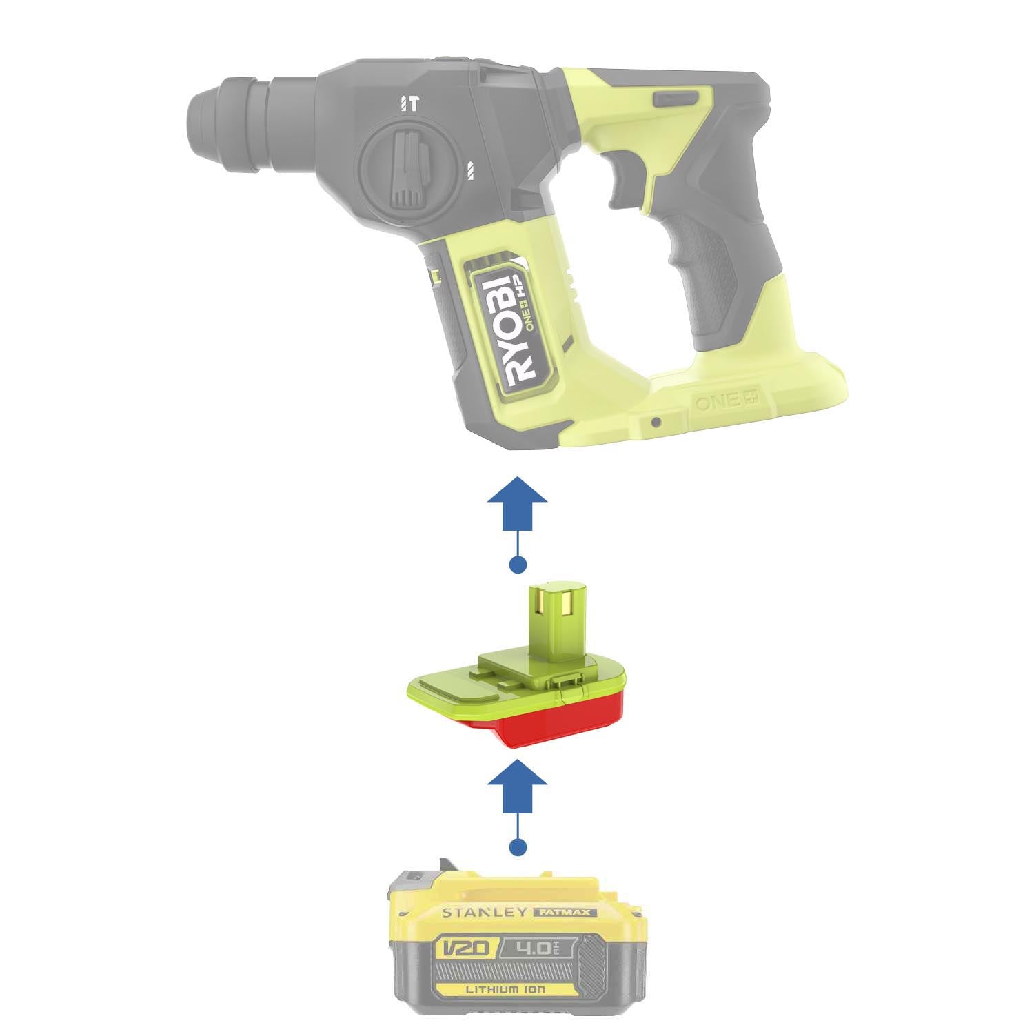 Stanley V20 to Ryobi 18V Battery Adapter-0