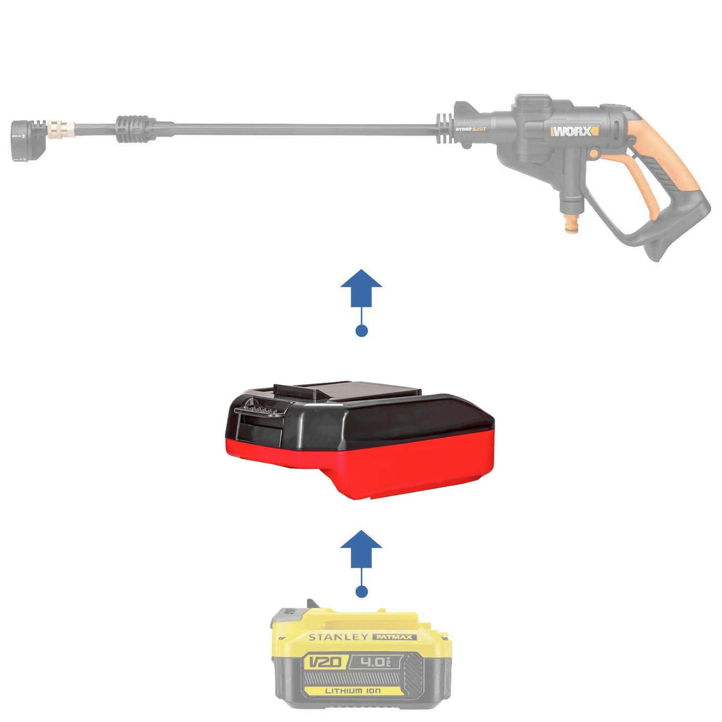 Stanley V20 to WORX 20V PowerShare (Orange) Battery Adapter-0