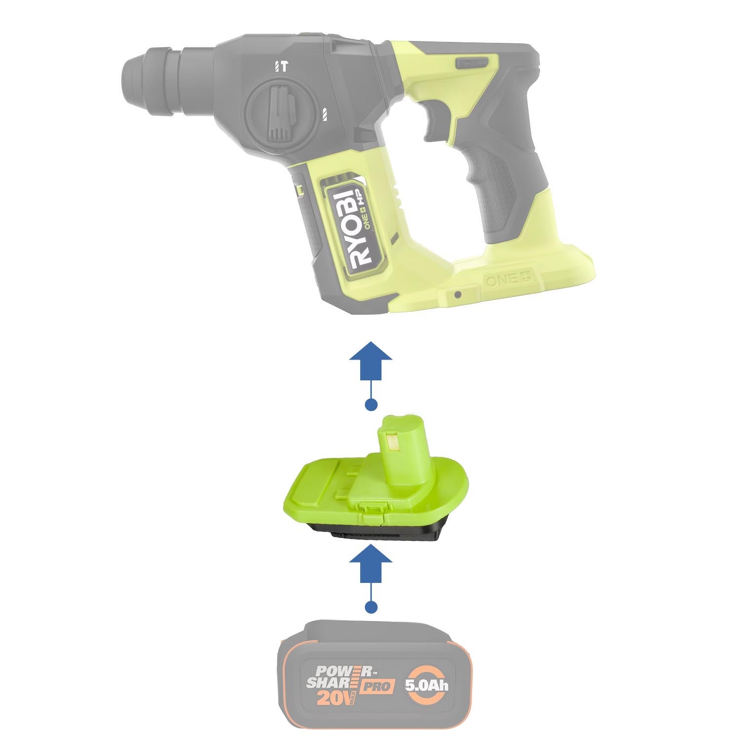 WORX 20V PowerShare (Orange) to Ryobi 18V Battery Adapter-0