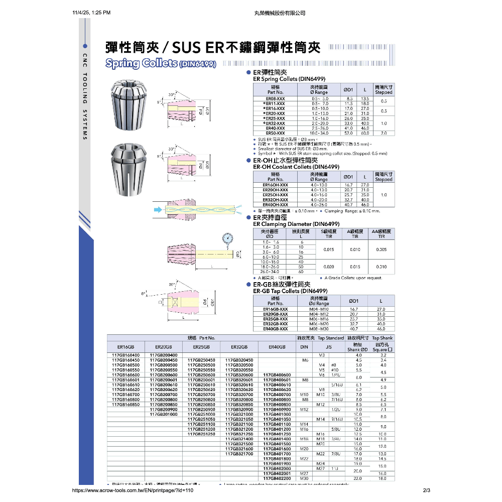 Acrow ER321211 – ER32 Spring Collet (Ø12–11 mm Range, DIN6499)-1