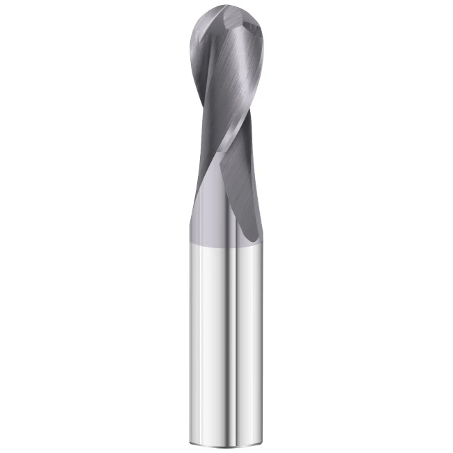 Best Carbide - Short Series Ball Nose Slot Drill 1/2" (2 Flute)-0