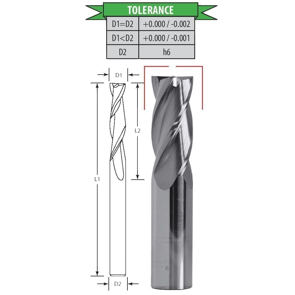 Best Carbide 5/16" 4 Flute Long Series Square End Mill – 5/16" Shank-2