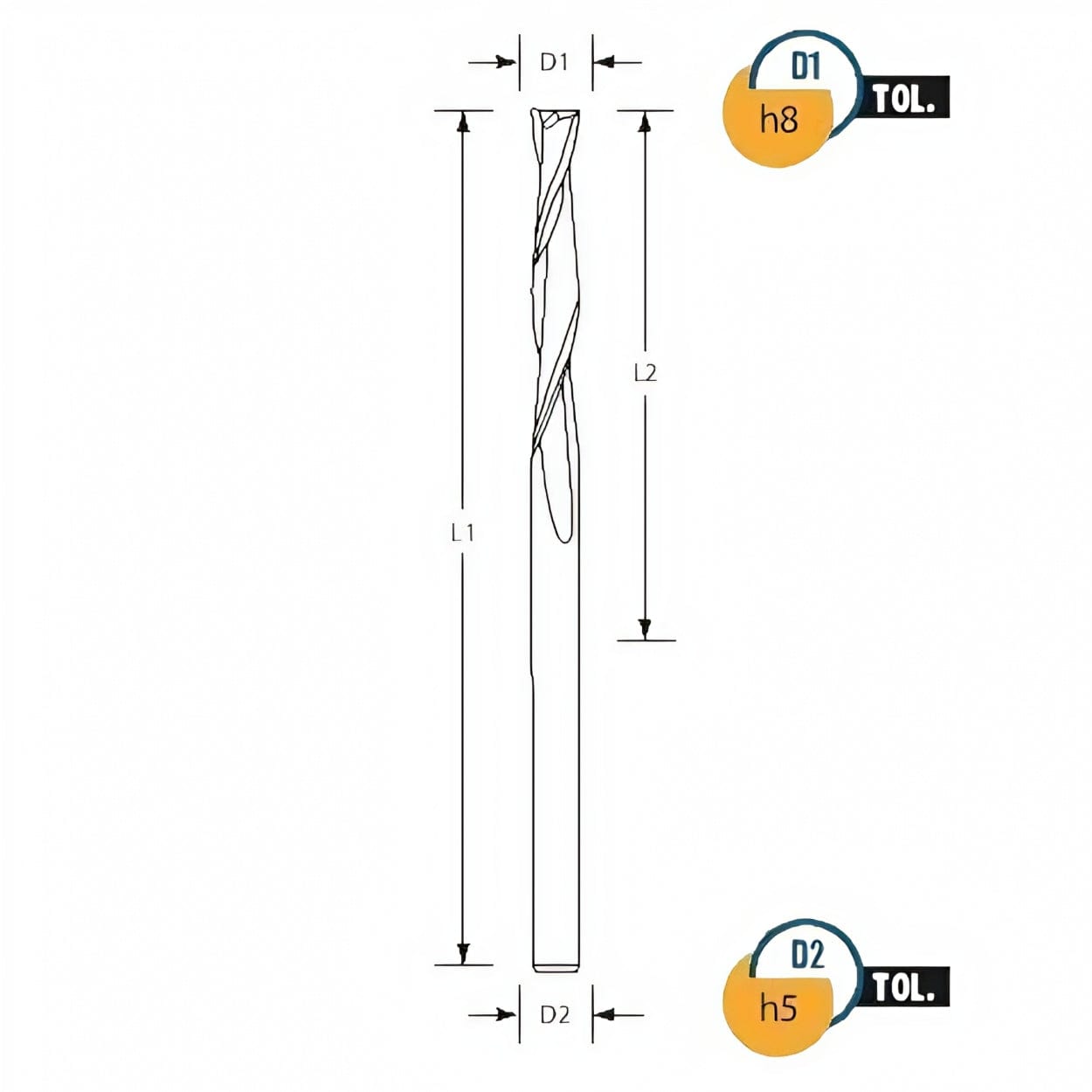 Best Carbide 8mm 4 Flute Long Series Square End Mill  AlTiN Coated-2