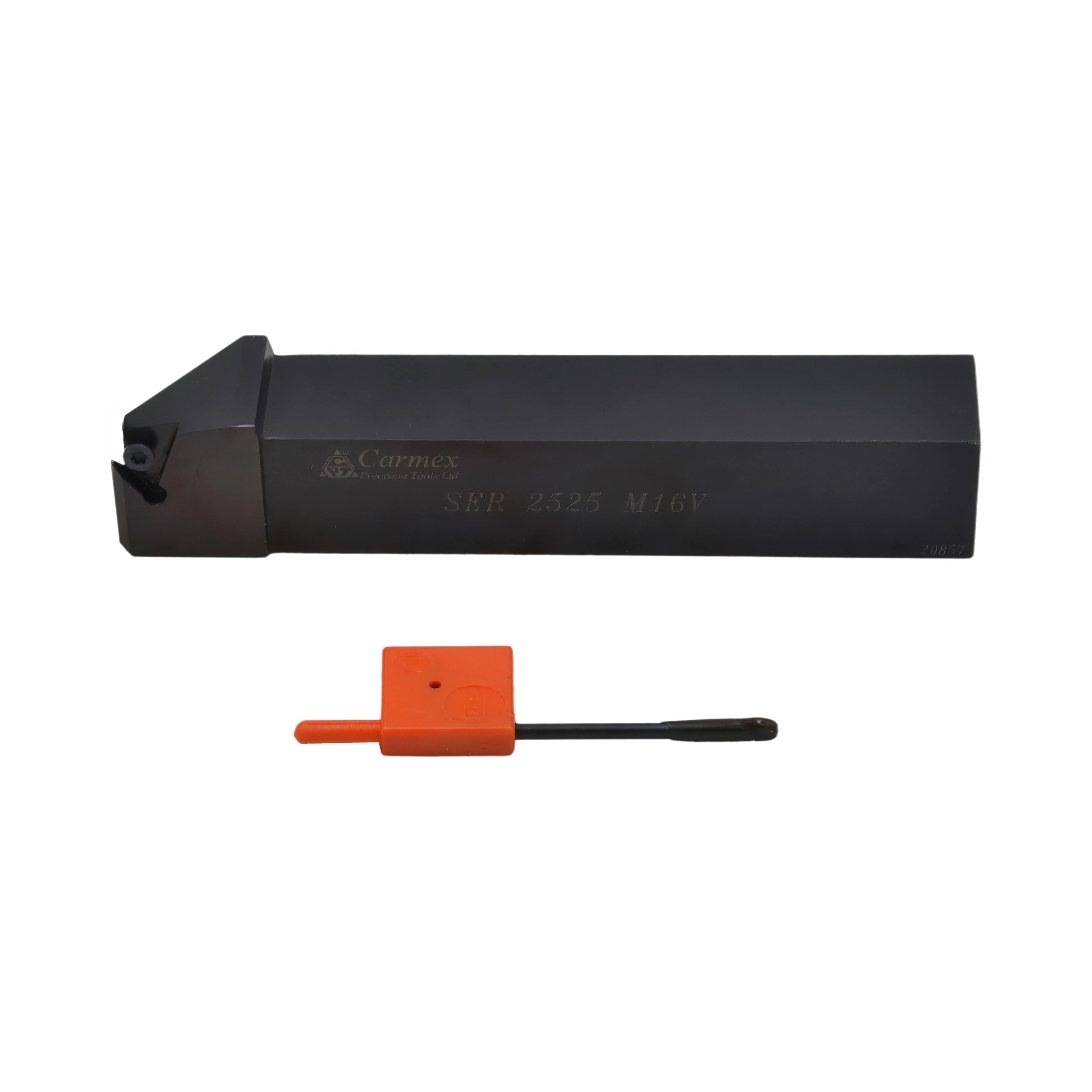 Carmex Vertical External Thread Turning Tool Holder SER 2525 M16V 25mm Shank-4
