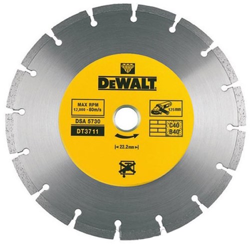 Dewalt Accessories Dewalt Diamond Blade Segmented 125mm DT3711 - DT3711-QZ-0