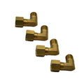 4pc Brass Compression Union 90° Male Female Elbow (T1/4xM1/8)-0