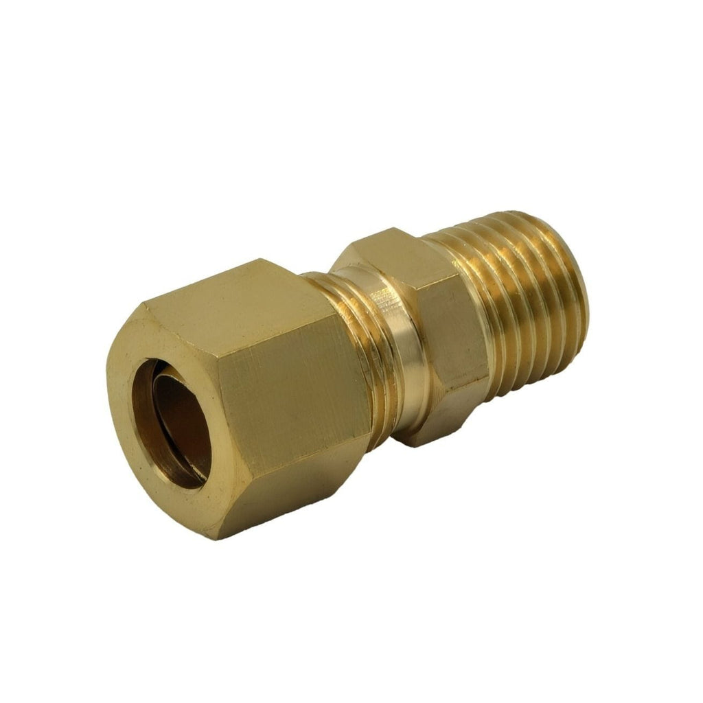 Brass Compression Male Female Connector (T3/8xM1/4)-4
