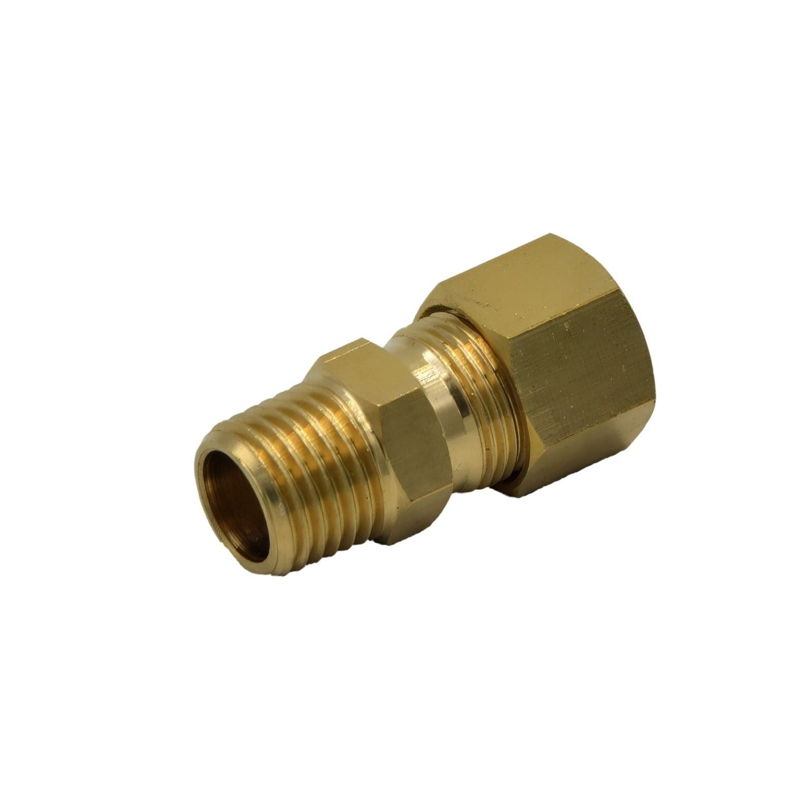 Brass Compression Male Female Connector (T3/8xM1/4)-2