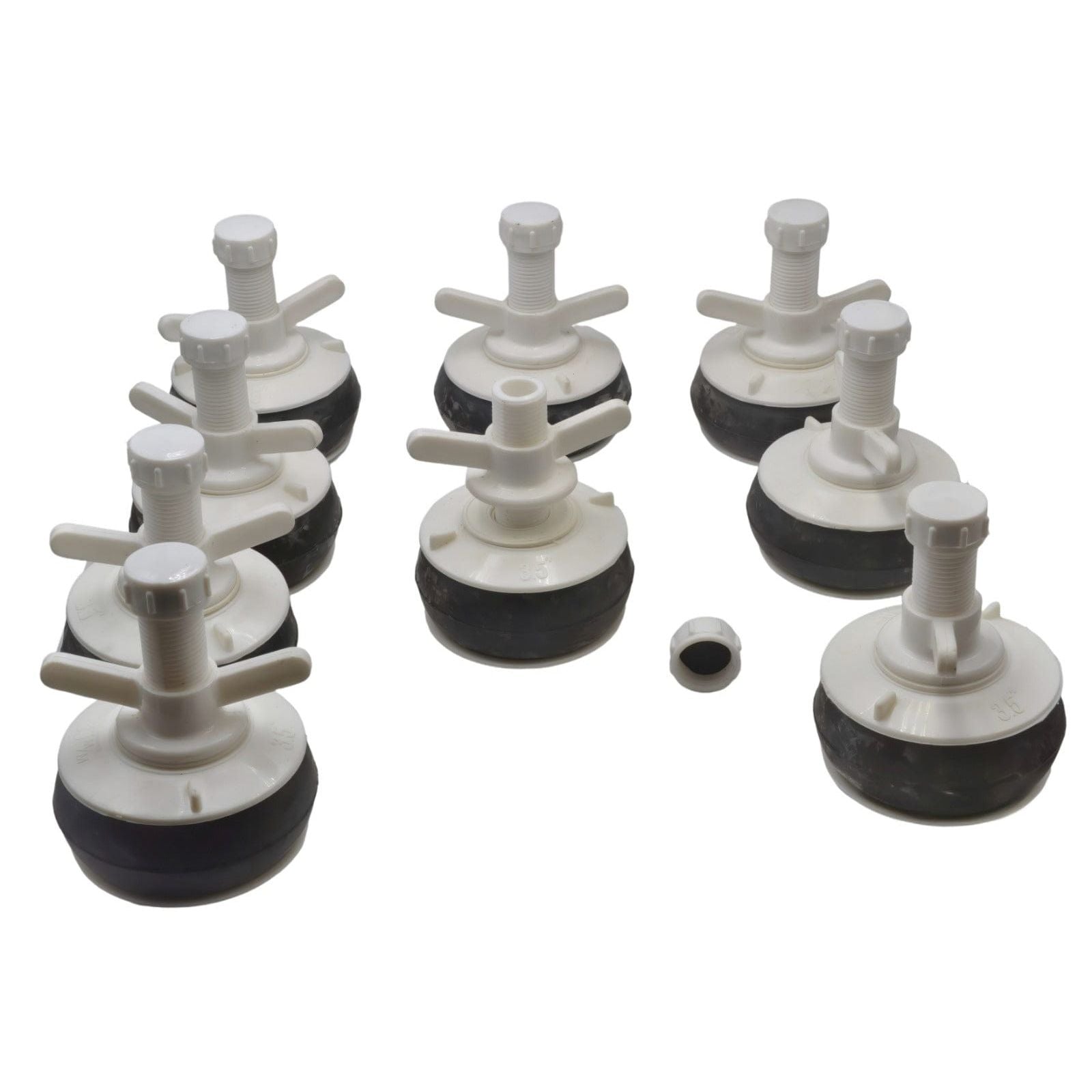9x Nylon Mechanical Pipe Test plug bung with 13mm bypass 85mm to 92mm-1