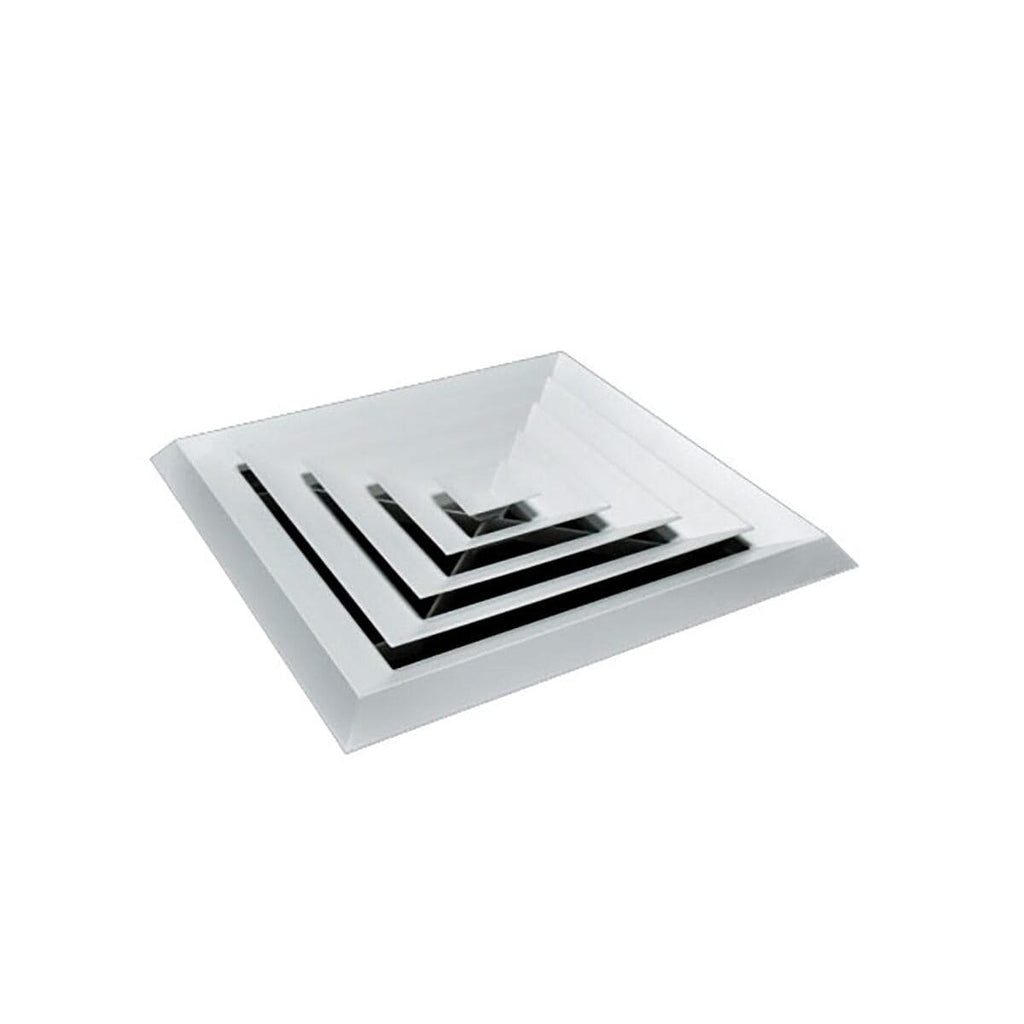 Ductsure White Aluminium Vent Grille – Square Face Slat (445 x 445 mm) - LFD-4A 445/300-0