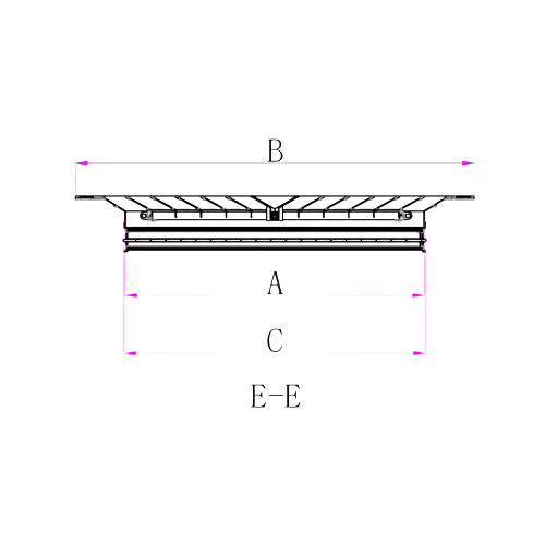 Ductsure White Aluminium Vent Grille – Square Face Slat (445 x 445 mm) - LFD-4A 445/300-4