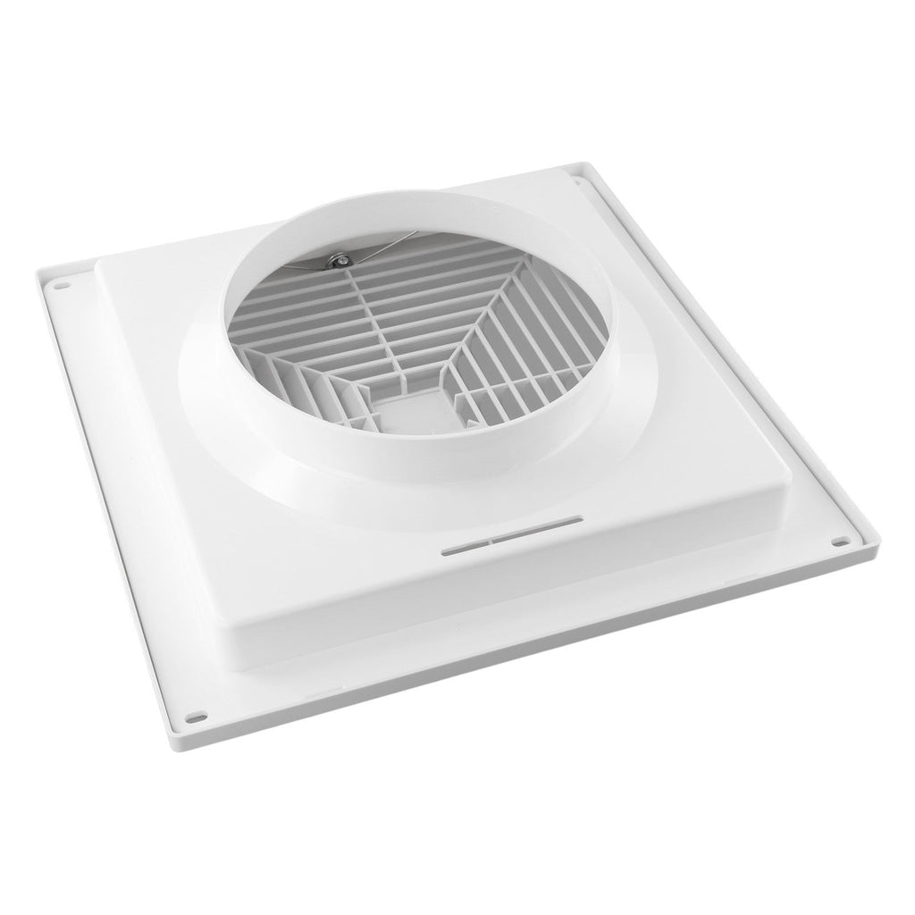 Twin Pack Ductsure 100mm Port Square Ceiling Diffuser With Adaptor Plate-4