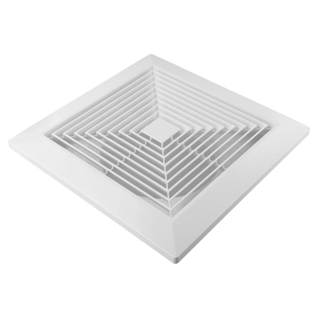 Twin Pack Ductsure 100mm Port Square Ceiling Diffuser With Adaptor Plate-3