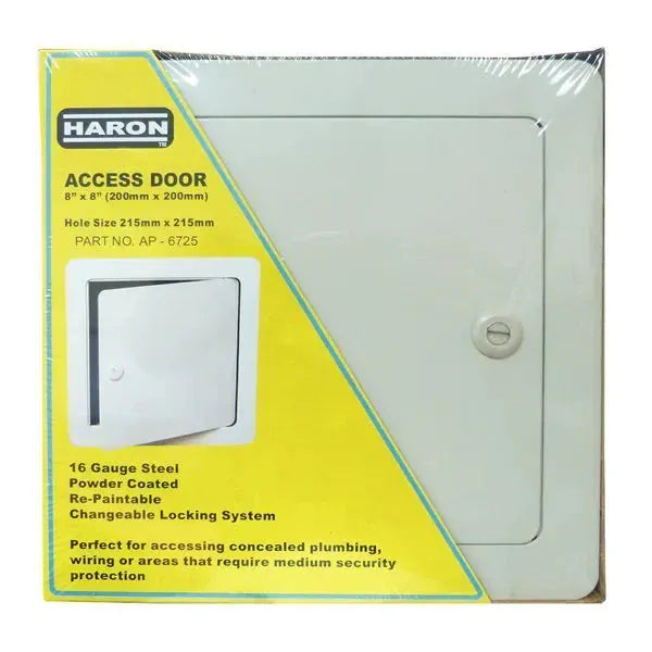 Haron AP-6725 8″ (200mm) White Primed Steel Access Panel-0