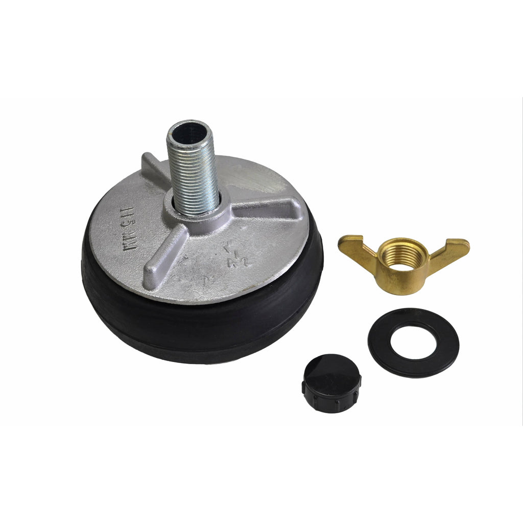 Aluminium Alloy pipe plug with 13 mm bypass 112-130 mm-4