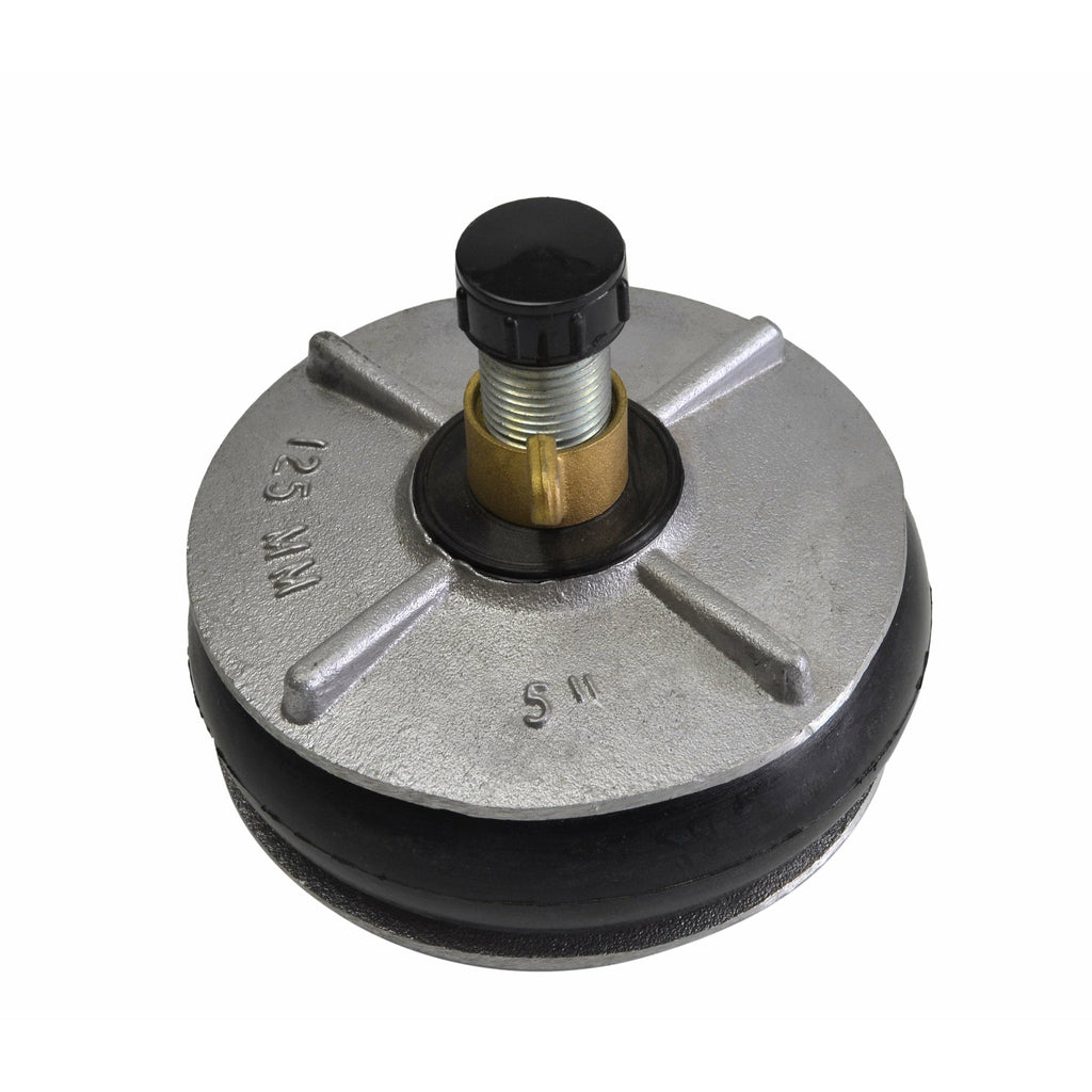 Aluminium Alloy pipe plug with 13 mm bypass 125-142 mm-0