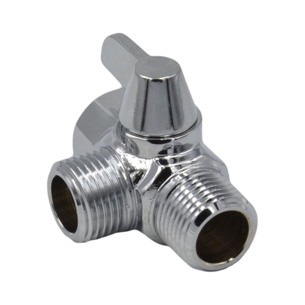 Chrome Two Way Shower Arm Diverter Valve Shower Head Splitter-2