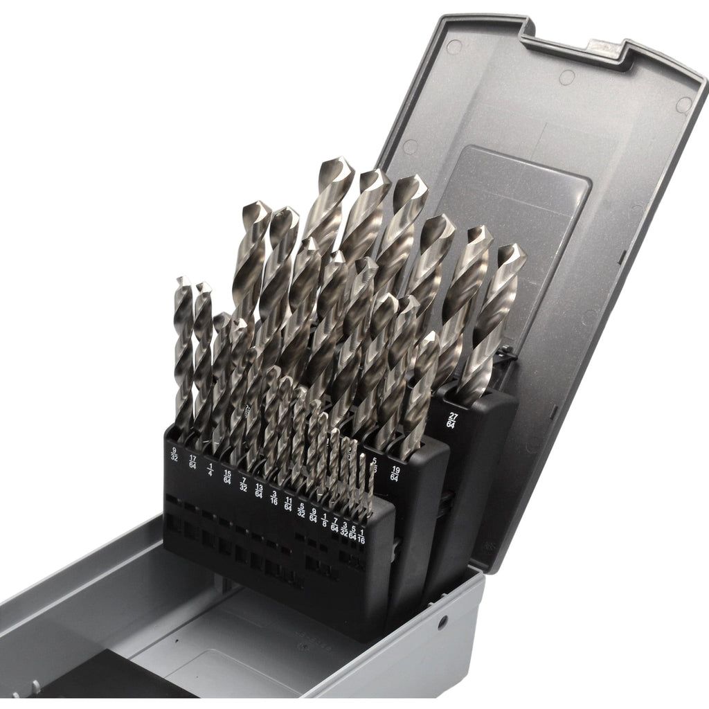 Hepyc 1/16"- 1/2" HSS Drill Bit Set 1/64 Increments 29 Pc Kit-2