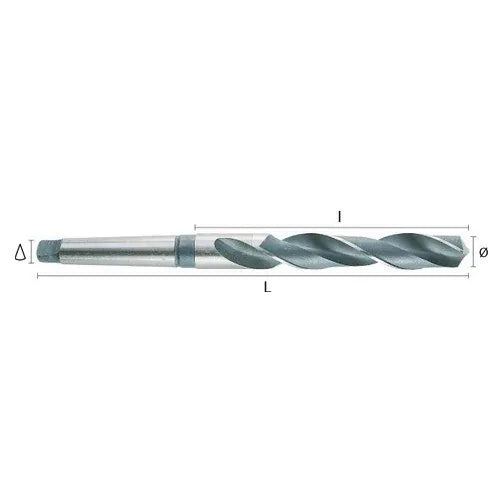 Hepyc 35mm HSS Morse Taper Shank Drill MT4 DIN 345-1