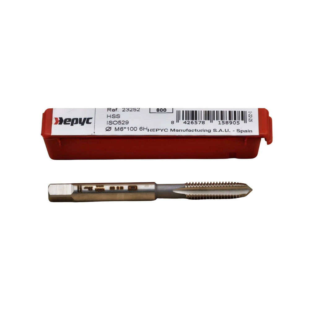 Hepyc Machine Tap HSS ISO 529B M6 × 1.00 – DIN 13 Form B Gun, 6H-2