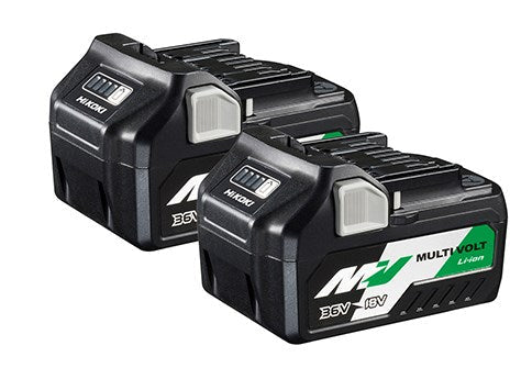 Hikoki 2x bsl36a18 multi-volt battery - 36v 2.5ah 18v 5.0ah li-ion - 373788-0