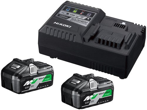 Hikoki boosterpack - 2 x bsl36b18 multivolt accu 36v 4.0ah/ 18v 8,0ah li-ion + uc18ysl3 snellader - uc18ysl3wb2-0