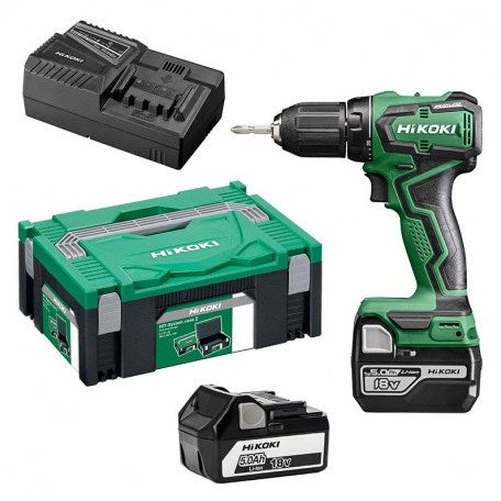 Hikoki DS18DDWPZ | Cordless Drill Driver 18V | 55 Nm | Incl. 2x 5.0Ah Batteries and Charger - DS18DDWPZ-0