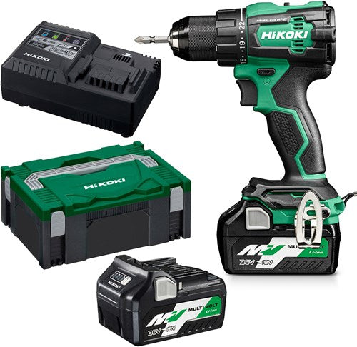 Hikoki DS18DEWRZ Cordless Drill Driver | 18V | 70Nm | Includes 2 Multi Volt Batteries and Charger | HSC II Case DS18DEWRZ-0