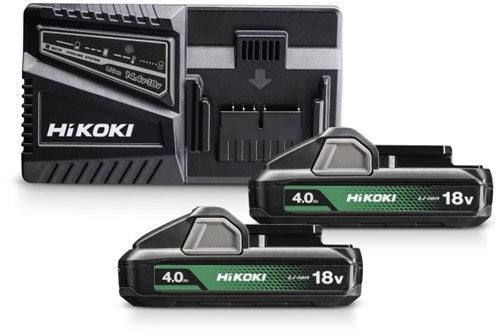 Hikoki uc18yfslwez powerpack | 2 x accu 4.0 ah 18 v bsl1840m | oplader uc18yfsl uc18yfslwez-0