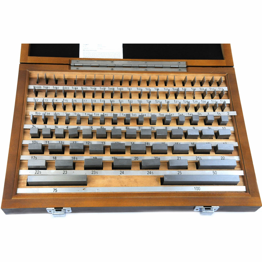 Insize 112 Piece Steel Gauge Block Set Series 4100-2112 Grade 2-1